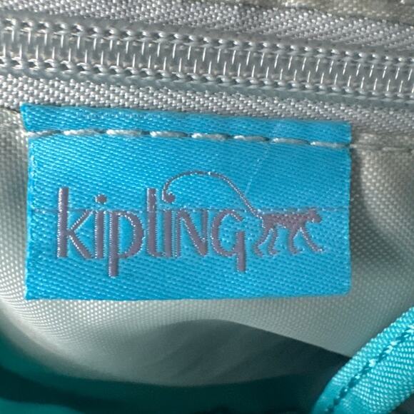 Kipling Sabian Mini Crossbody Bag Teal Blue With Gorilla Interior Zip Pocket - Picture 8 of 9